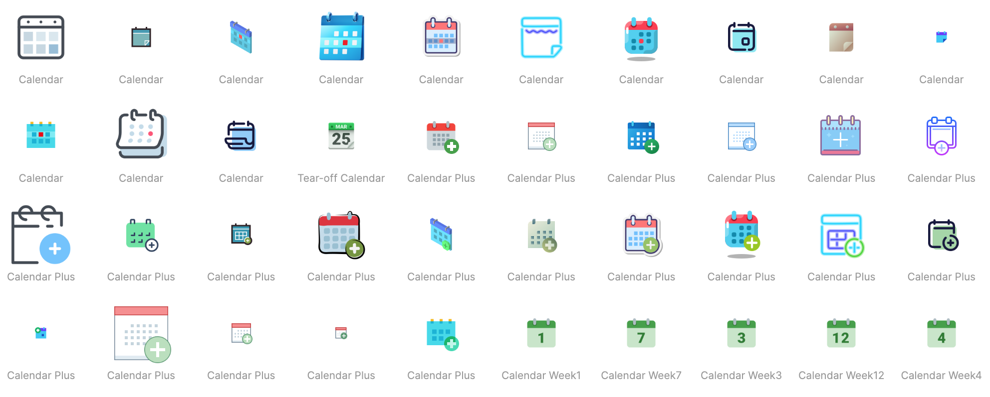 Successful Implementations of Calendar Icons in UI Design